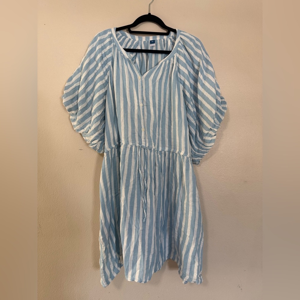Old Navy Blue and White Striped Dress